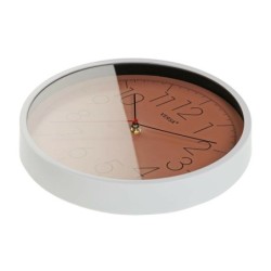 Wall Clock Versa Terracotta Plastic (4,3 x 30,5 x 30,5 cm)