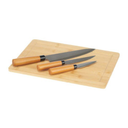 Knife Set Cutting board Cheese Brown Bamboo (6 Units)