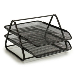 Classification tray Black Metal 6 Units 30 X 34,5 X 21 cm