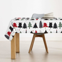 Stain-proof resined tablecloth Belum Merry Christmas 200 x 180 cm