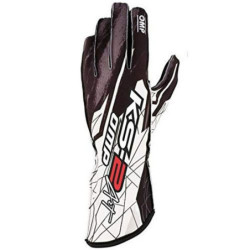 Karting Gloves OMP KS-2 Art S White Black