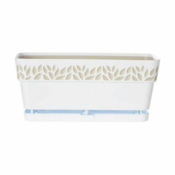 Self-watering planter Stefanplast Cloe White Plastic 13,3 x 12,3 x 29,3 cm (12 Units)