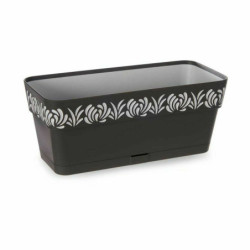 Self-watering planter Stefanplast Gaia Anthracite Plastic 13,3 x 12,3 x 29,3 cm (12 Units)