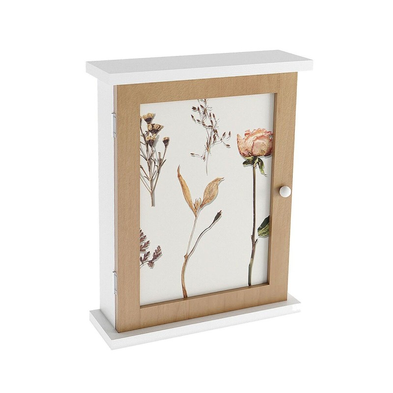 Key cupboard Versa Flowers MDF Wood 6,5 x 26 x 20 cm