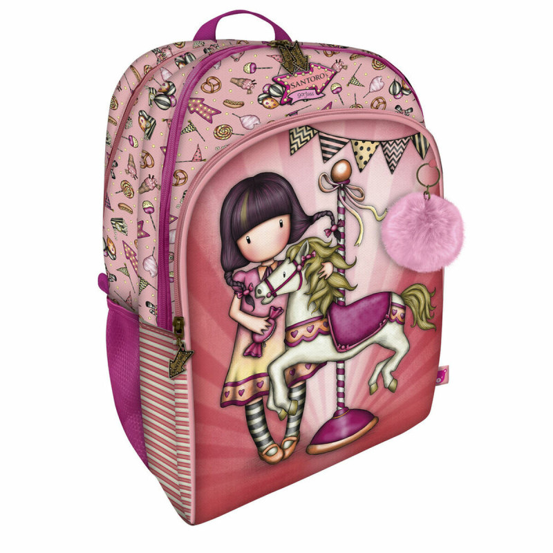 School Bag Gorjuss Carousel Salmon (34.5 x 43.5 x 22 cm)