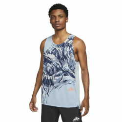 Tank Top Men Nike Dri-FIT Rise 365 Blue Cyan