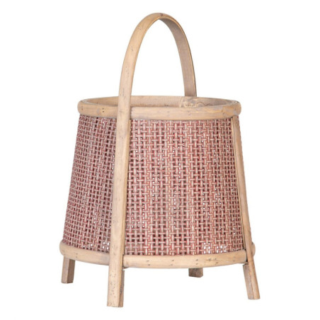 Lantern Candleholder Brown Natural Fibre 33 x 33 x 44 cm