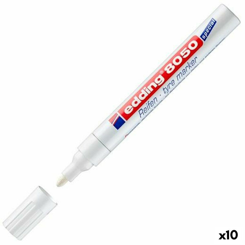 Permanent marker Edding E-8050 Tyre Marker White (10 Units)