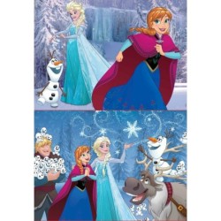 2-Puzzle Set   Frozen Believe         48 Pieces 28 x 20 cm