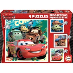 4-Puzzle Set   Cars Let's race         16 x 16 cm