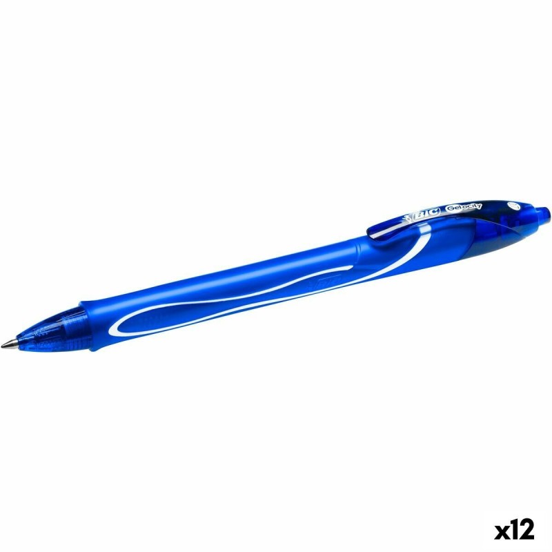 Gel pen Bic Gel-ocity Quick Dry Blue 0,3 mm (12 Units)