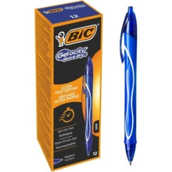 Gel pen Bic Gel-ocity Quick Dry Blue 0,3 mm (12 Units)