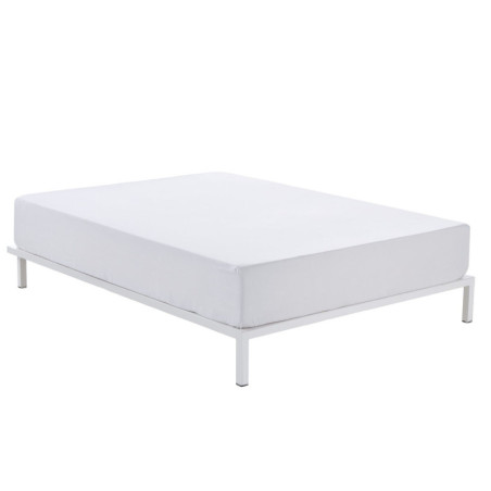 Fitted bottom sheet Alexandra House Living White 105 x 200 cm