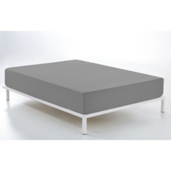 Fitted bottom sheet Alexandra House Living Dark grey 105 x 200 cm