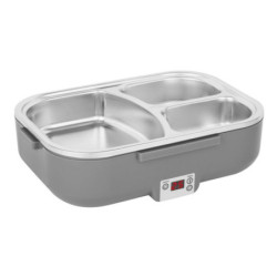 Electric Lunch Box N'oveen LB640 Dark grey Stainless steel 24 x 11 x 18,5 cm