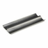 Baguette Mould Dark grey Metal Carbon steel 16 x 2,5 x 38 cm Bread (12 Units)