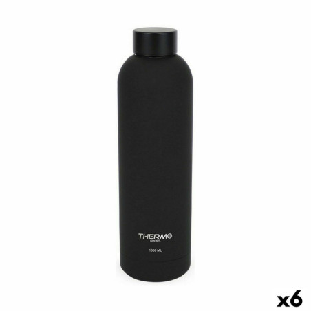 Thermal Bottle ThermoSport Soft Touch Black 1 L (6 Units)