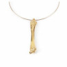 Ladies' Necklace Shabama Been Brass gold-plated Rigid 13 cm