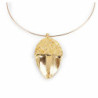 Ladies' Necklace Shabama   Brass gold-plated Rigid Acorn 13 cm