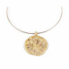 Ladies' Necklace Shabama   Brass gold-plated Rigid Lime 13 cm