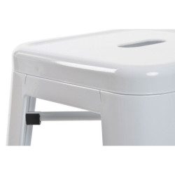 Stool DKD Home Decor White Metal 43 x 43 x 76 cm