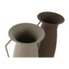 Vase Home ESPRIT Brown Beige Metal 25 x 25 x 44 cm (2 Units)