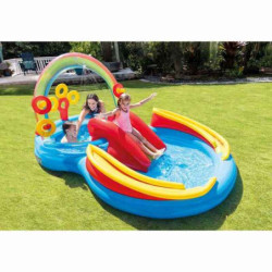 Inflatable Paddling Pool for Children Intex   Playground Rainbow 297 x 135 x 193 cm 381 L