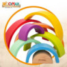 Child's Wooden Puzzle Woomax Rainbow 8 Pieces 4 Units