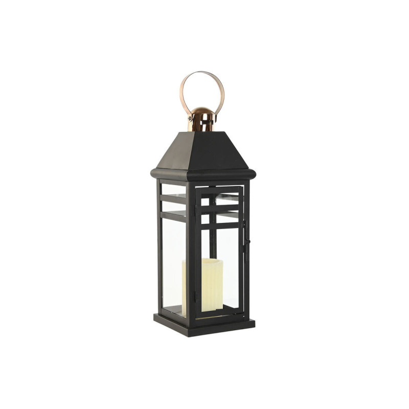 Lantern Home ESPRIT Black Golden Metal Crystal 19 x 19 x 50 cm (2 Pieces)