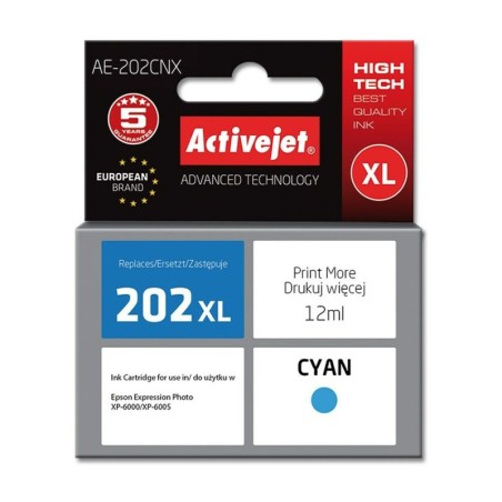 Original Ink Cartridge Activejet AE-202CNX Cyan