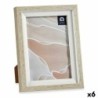 Photo frame 16,5 x 21,5 x 2 cm Crystal Beige White Plastic (6 Units)