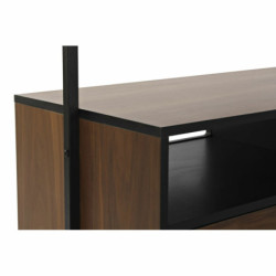 Hall Table with 2 Drawers DKD Home Decor Brown Black Multicolour Metal Mango wood Mirror 135 x 47 x 175 cm