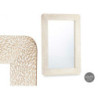 Wall mirror White Brown Mango wood Sheets 90 x 60 x 2 cm