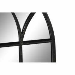 Wall mirror DKD Home Decor Black Metal Window 36 x 2 x 65 cm (65 Pieces)