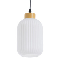 Ceiling Light Crystal Natural Metal White 14 x 14 x 32 cm