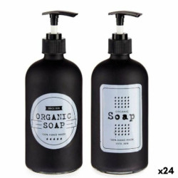 Soap Dispenser Black Glass polypropylene 480 ml (24 Units)