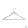 Set of Clothes Hangers White Wood 44 x 23,5 x 1,2 cm (24 Units)