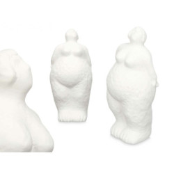 Decorative Figure White Dolomite 14 x 34 x 12 cm (6 Units) Lady Standing