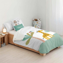 Nordic cover Kids&Cotton Jeddah Big White Mint 180 x 240 cm