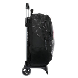 School Rucksack with Wheels Star Wars The fighter Black 32 x 44 x 16 cm