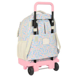 School Rucksack with Wheels BlackFit8 Blossom Multicolour 33 X 45 X 22 cm