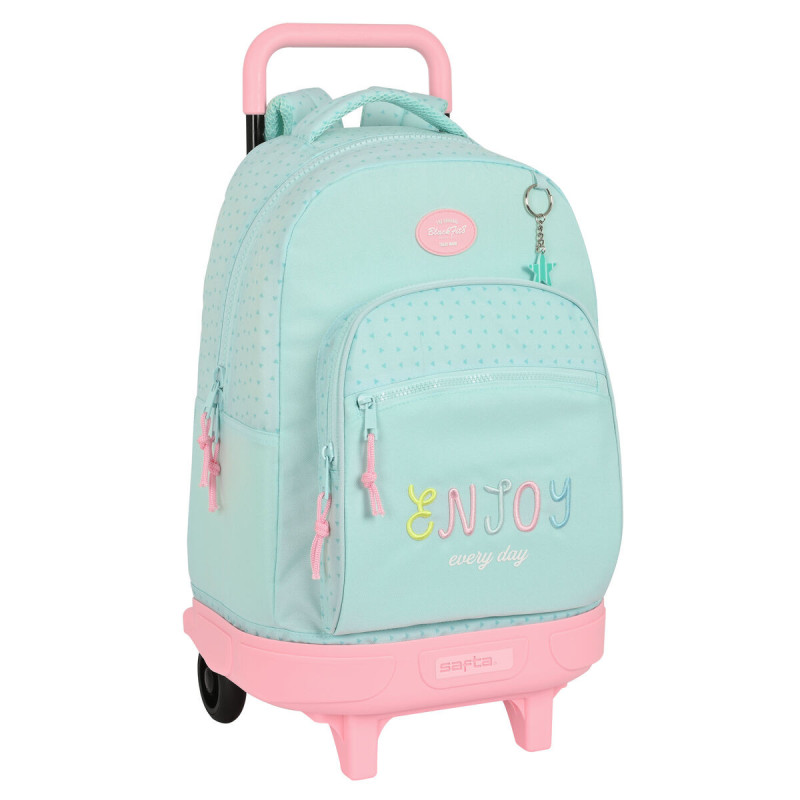 School Rucksack with Wheels BlackFit8 Enjoy Green 33 X 45 X 22 cm