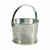 Plant pot Bucket Silver Zinc 25 x 30 x 26,5 cm (12 Units)