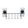 Door Coat Rack Black Steel ABS 39 x 16 x 4,9 cm (12 Units)