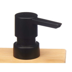 Soap Dispenser Black Bamboo Plastic 9,7 x 15 x 5,8 cm (12 Units)