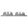 Pet feeding dish Grey Metal 35 x 7,5 x 19 cm Double (12 Units)