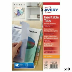 Seperators Avery Transparent 12 Sheets (10 Units)