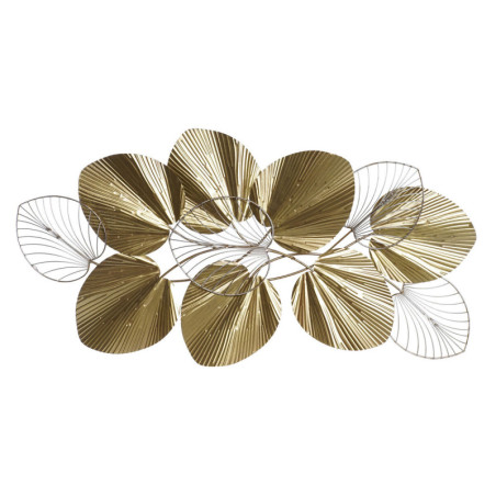 Wall Decoration DKD Home Decor Golden Metal Leaf of a plant (100 x 5,5 x 51 cm)