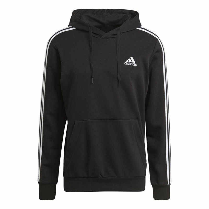 Men’s Hoodie Adidas Essentials 3 Stripes Black