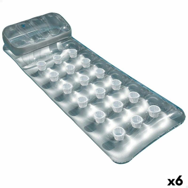 Air mattress Intex 18 Glasses Silver 188 x 30 x 71 cm (6 Units)